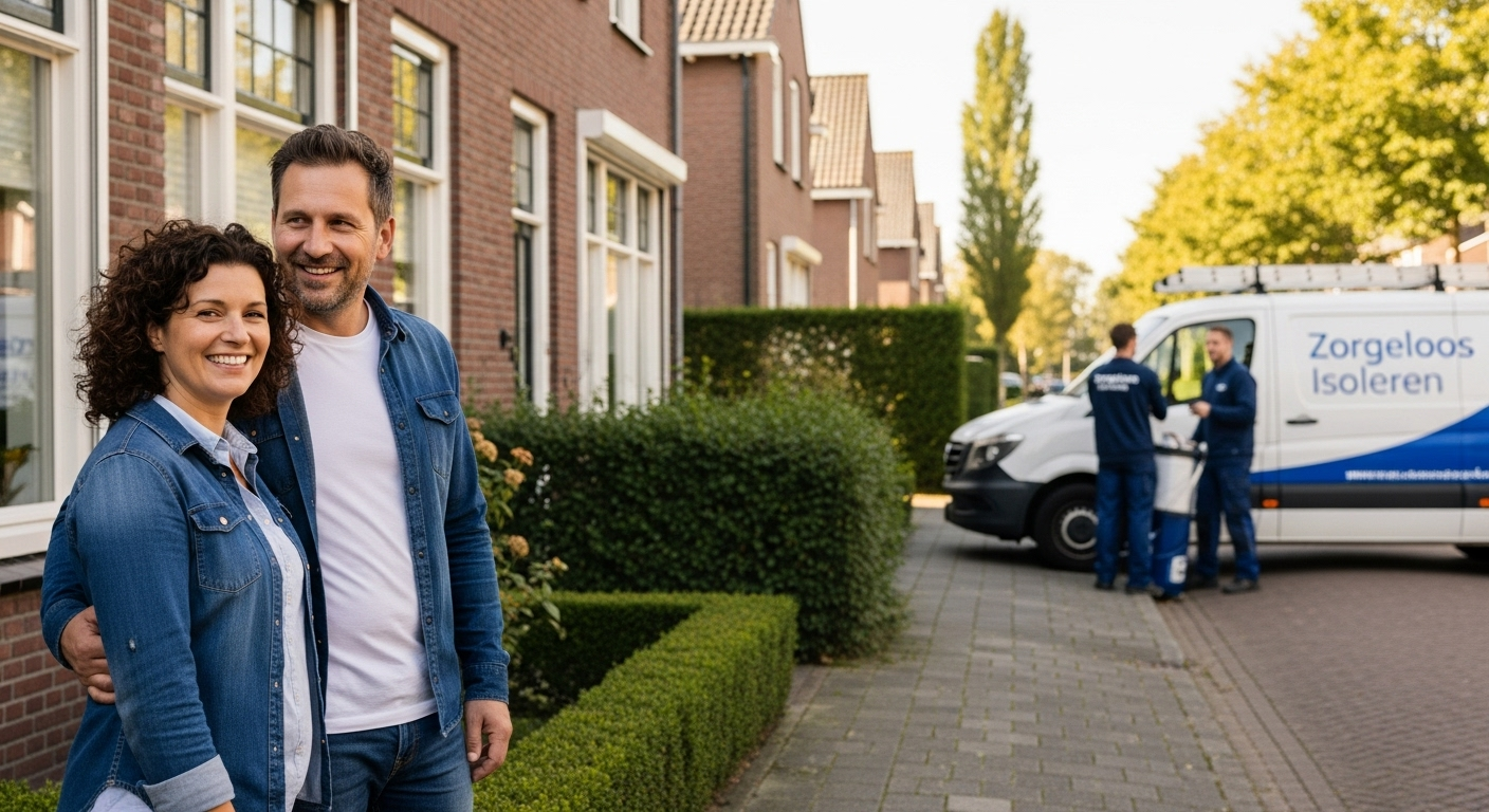 Team van Zorgeloos Isoleren aan het werk